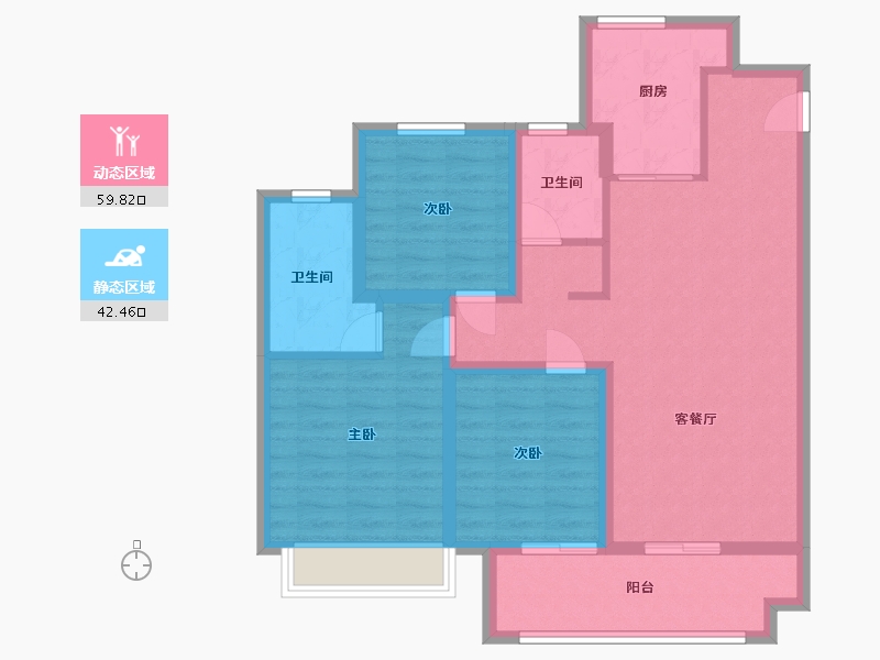 安徽省-滁州市-弘扬时光风华-91.00-户型库-动静分区