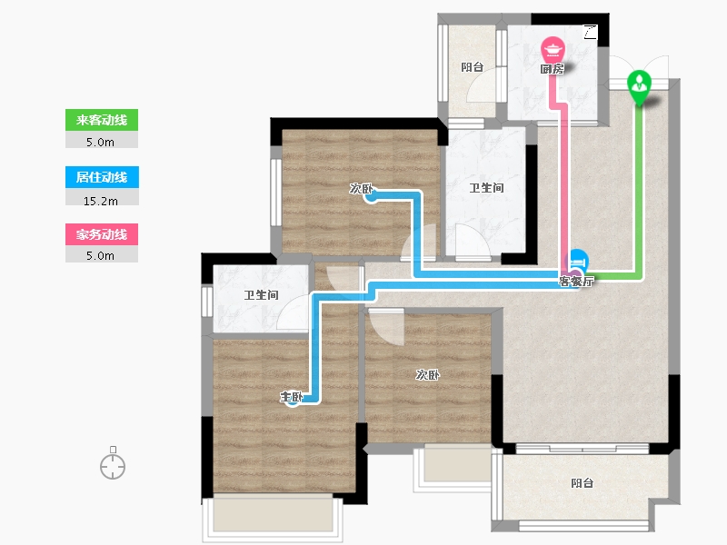 四川省-广安市-加德城市豪庭-96.00-户型库-动静线