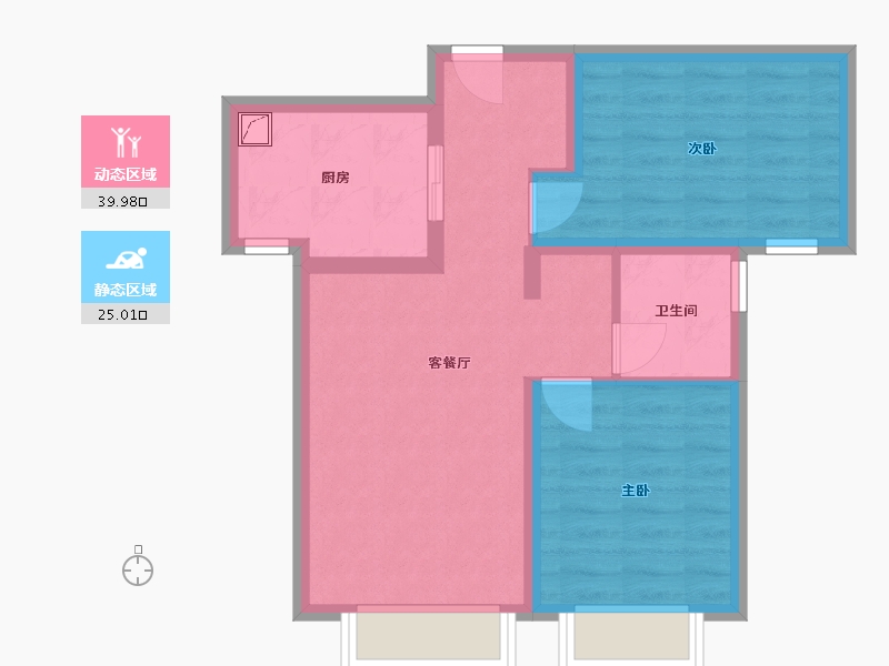 天津-天津市-远洋琨庭-67.00-户型库-动静分区