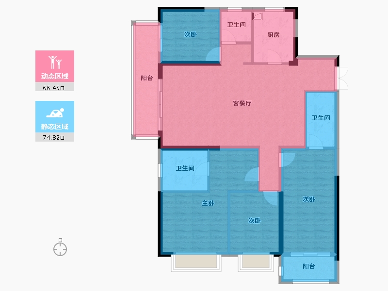 湖北省-武汉市-城投联投江南岸-150.00-户型库-动静分区