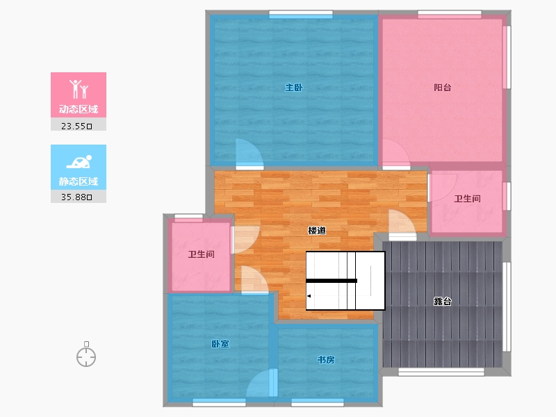 浙江省-丽水市-老竹-120.00-户型库-动静分区