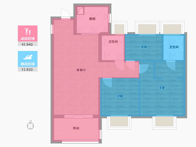 福建省-宁德市-三盛璞悦山河-67.00-户型库-动静分区