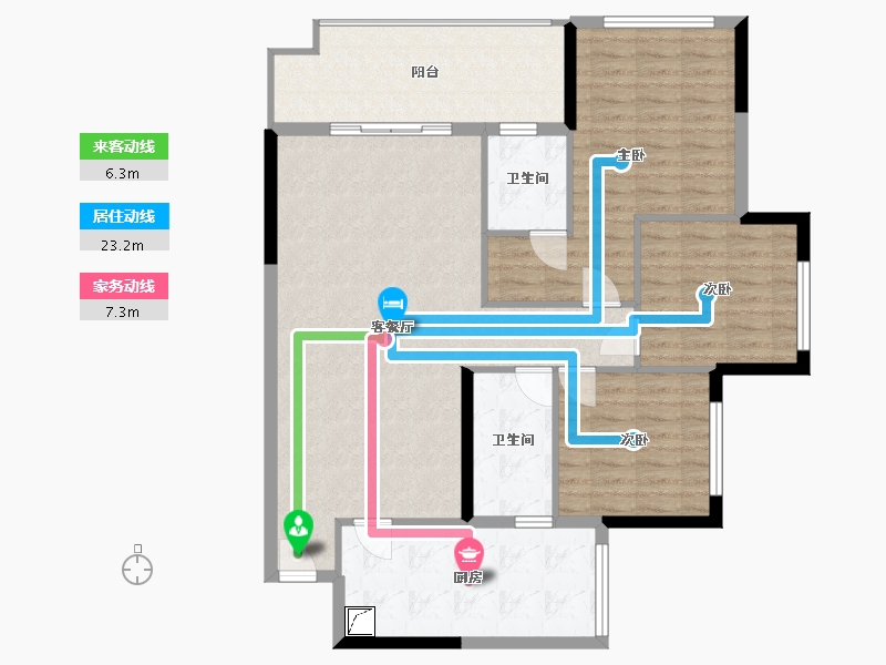 四川省-广安市-南苑小区-101.00-户型库-动静线