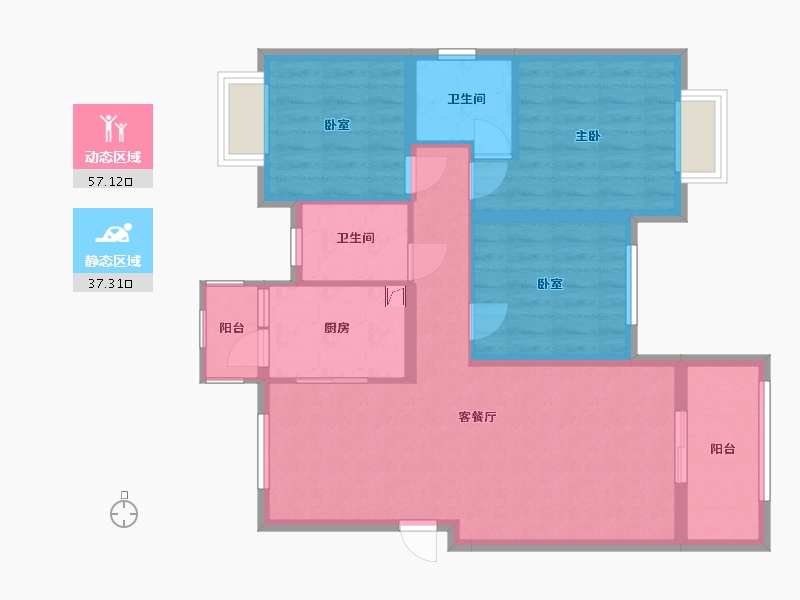 江西省-赣州市-幸福里橙乡苑-89.00-户型库-动静分区