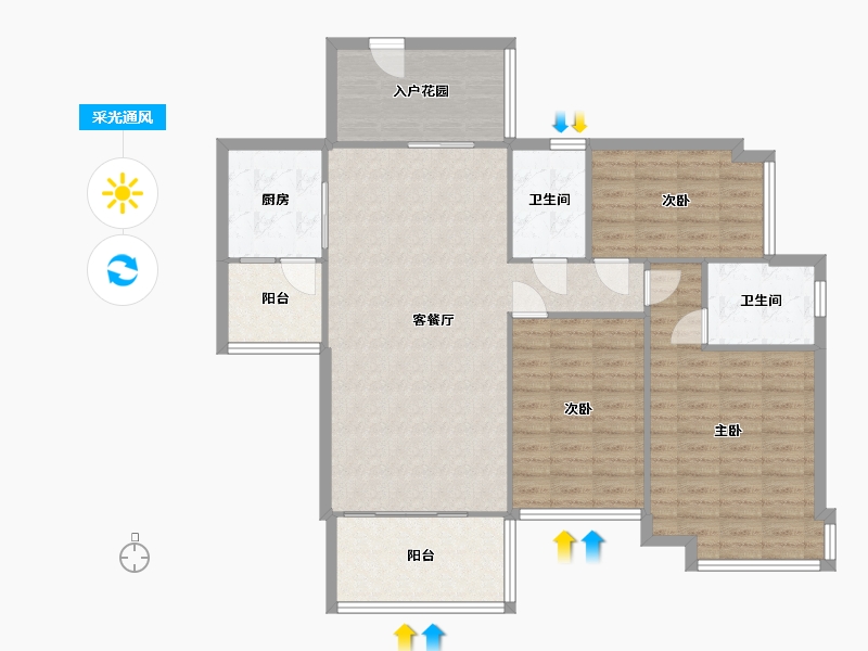 广东省-广州市-南华时代城-103.89-户型库-采光通风