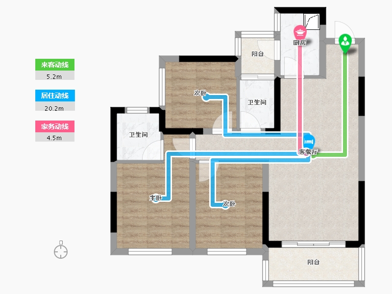 四川省-成都市-棠湖泊悦西江-87.00-户型库-动静线