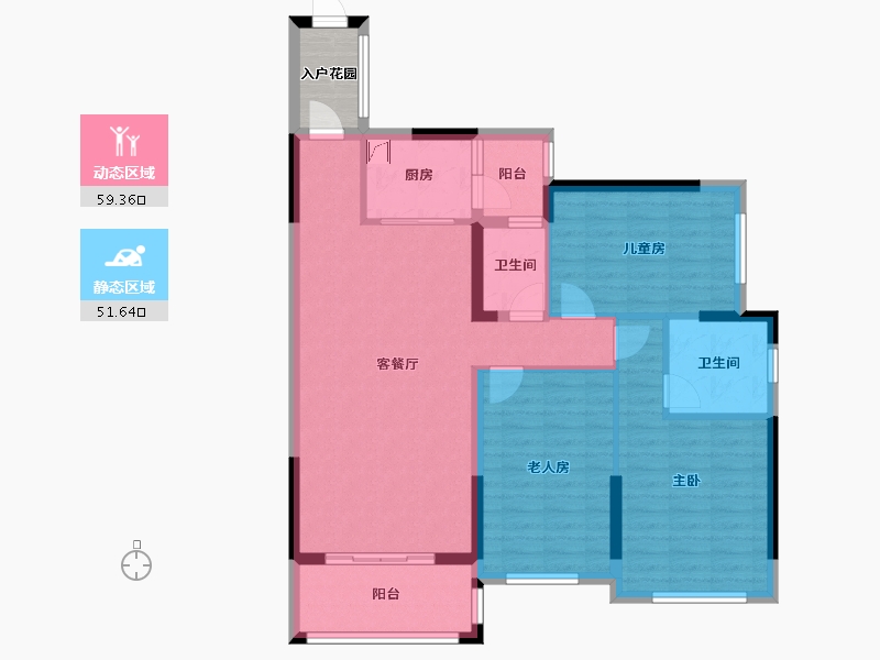 广西壮族自治区-百色市-碧园紫荆城-119.00-户型库-动静分区