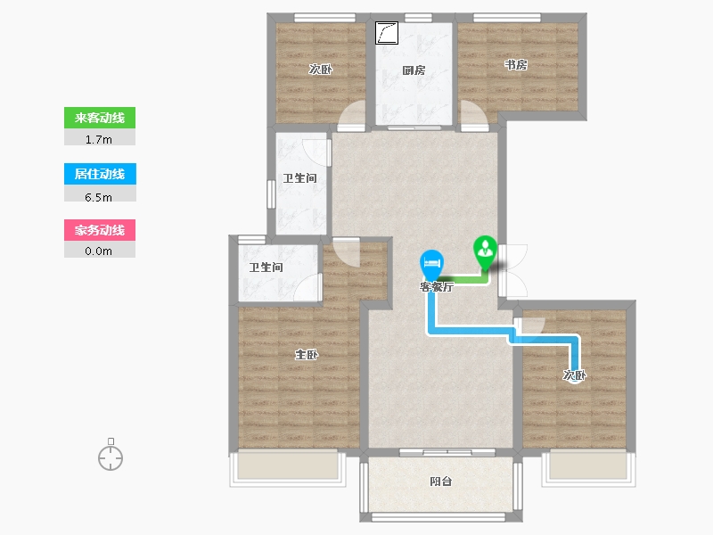 江苏省-泰州市-金通海棠湾-101.25-户型库-动静线