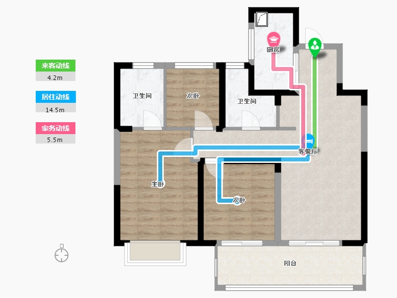 江苏省-无锡市-红豆香江华府-84.75-户型库-动静线