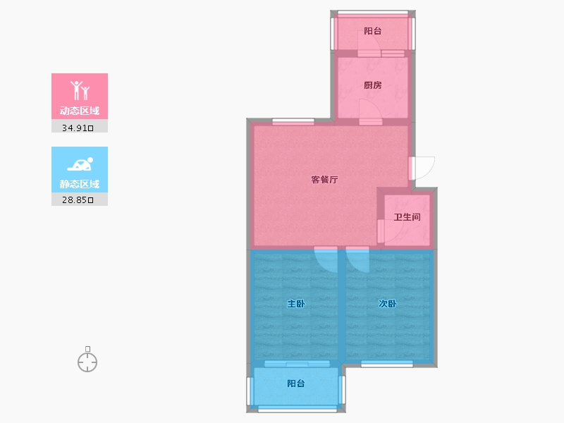 北京-北京市-铭科苑-46.00-户型库-动静分区