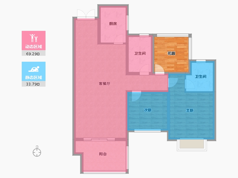 湖南省-永州市-岳麓名城-101.00-户型库-动静分区