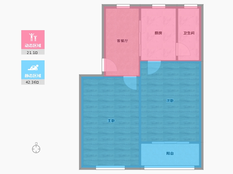 上海-上海市-绿苑十村-55.00-户型库-动静分区