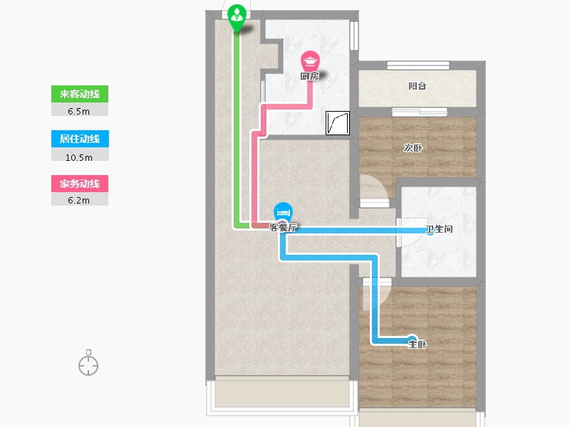 黑龙江省-哈尔滨市-融创公园壹号-62.00-户型库-动静线