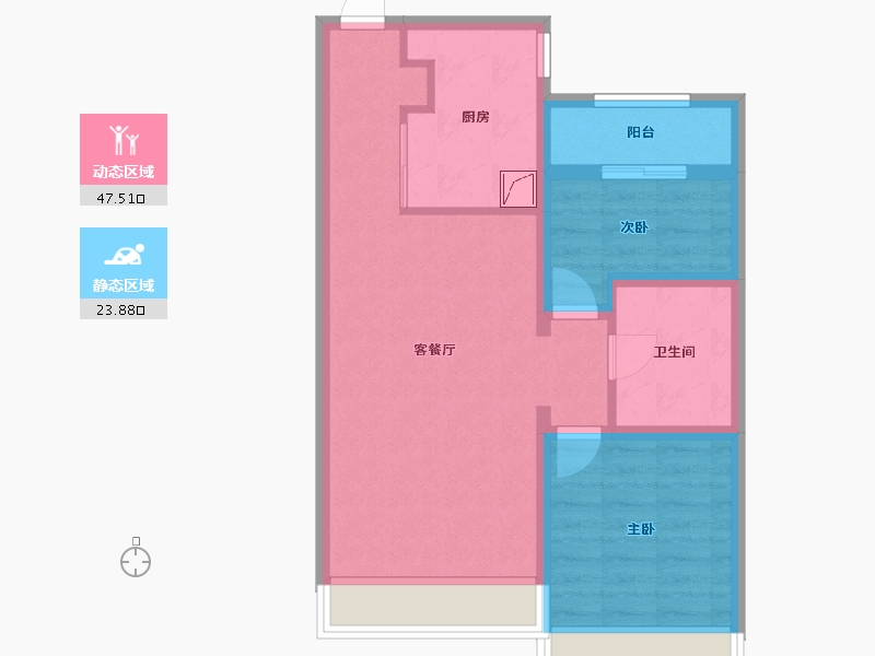 黑龙江省-哈尔滨市-融创公园壹号-62.00-户型库-动静分区