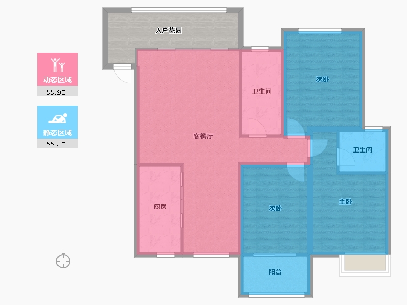 福建省-泉州市-世贸一品-105.00-户型库-动静分区