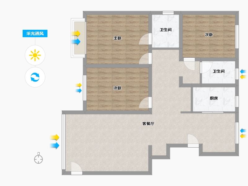 山东省-青岛市-金都馨城-100.00-户型库-采光通风