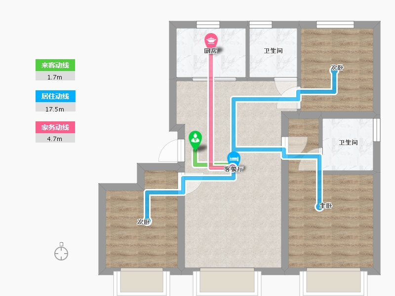 北京-北京市-碧桂园•京源著-85.00-户型库-动静线