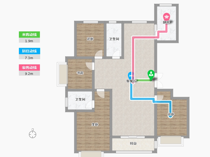 山东省-临沂市-邑东福邸-160.00-户型库-动静线