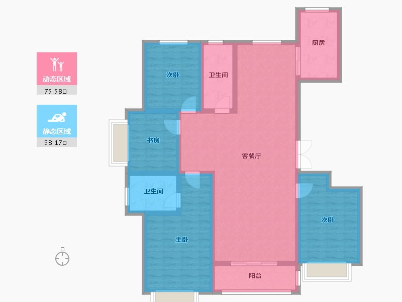 山东省-临沂市-邑东福邸-160.00-户型库-动静分区