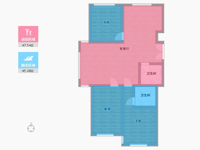 黑龙江省-齐齐哈尔市-世贸华府-94.00-户型库-动静分区