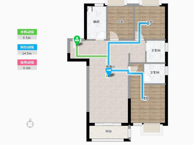 湖北省-鄂州市-融创澜岸大观-81.35-户型库-动静线