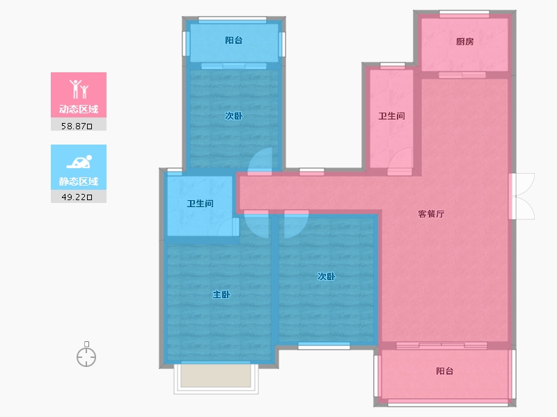 湖南省-邵阳市-上邦华府-120.00-户型库-动静分区