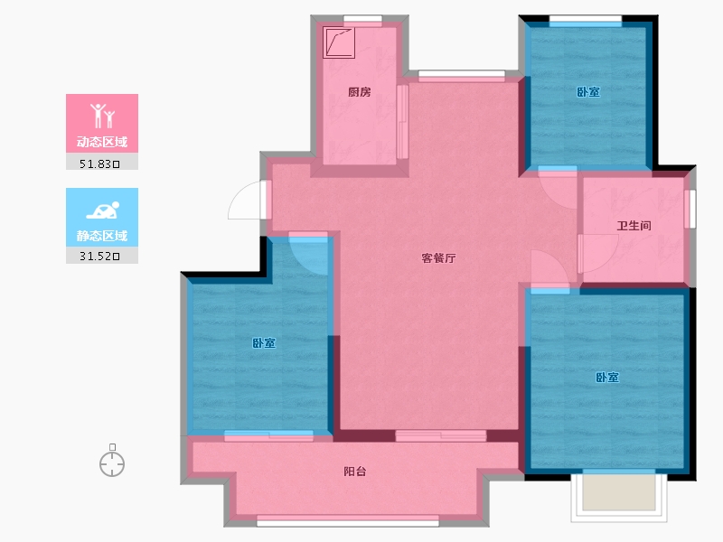 山东省-德州市-智信园-85.00-户型库-动静分区