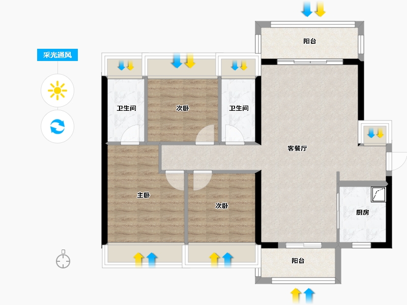 广东省-河源市-河源美的城-96.21-户型库-采光通风