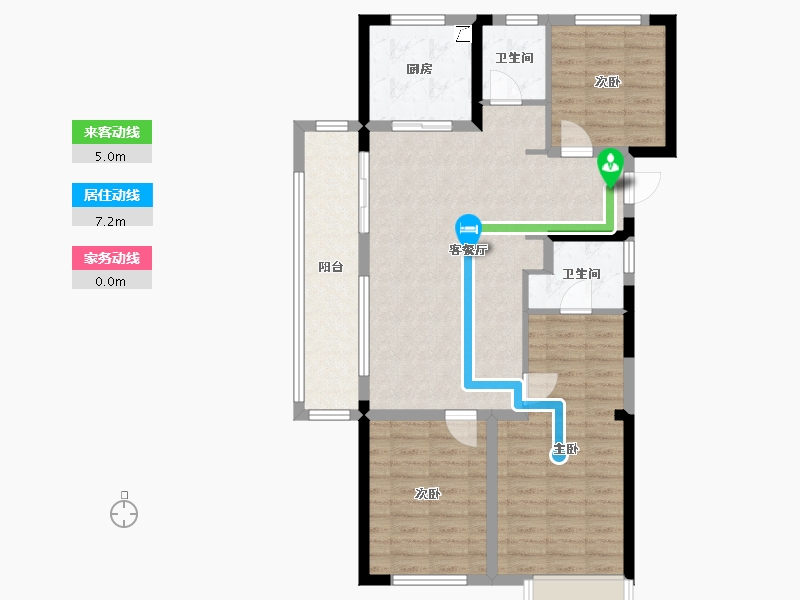 湖南省-长沙市-澳海望洲府-100.00-户型库-动静线