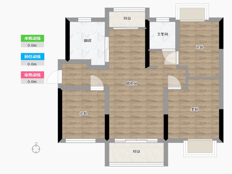 广东省-肇庆市-融创西江桃源-90.00-户型库-动静线