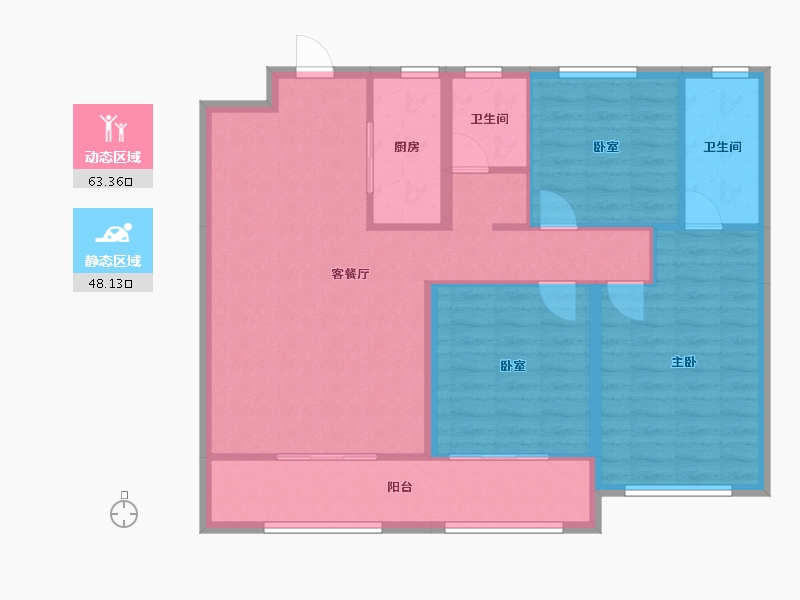 山东省-菏泽市-佳信学府-136.00-户型库-动静分区