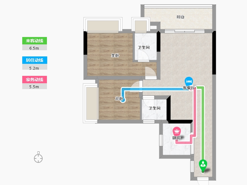 四川省-宜宾市-阳光东方府-110.00-户型库-动静线