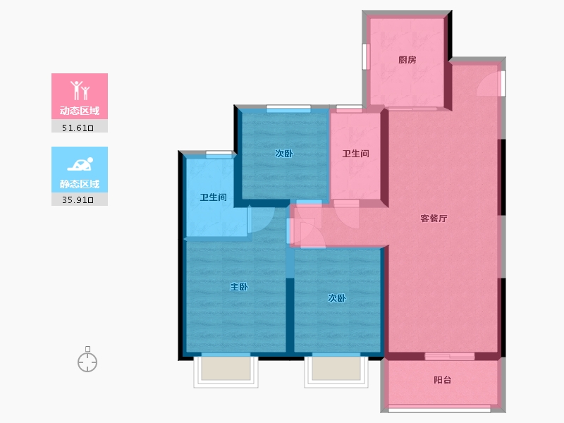 河南省-郑州市-新城郡望府·书院-84.38-户型库-动静分区