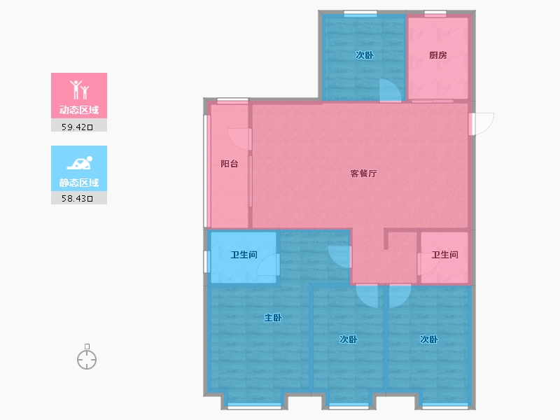 山东省-青岛市-融创·维多利亚湾-98.00-户型库-动静分区