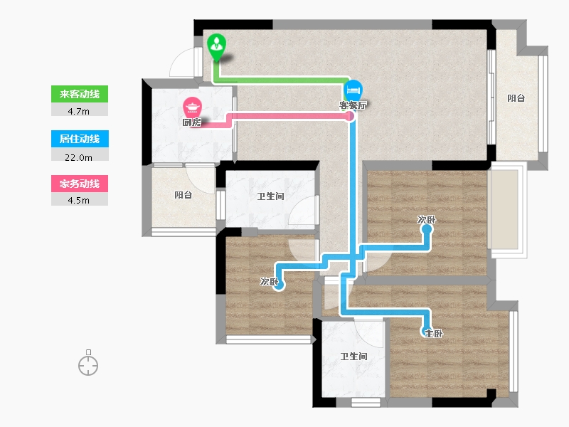 四川省-宜宾市-筠连县景阳挺秀-87.22-户型库-动静线