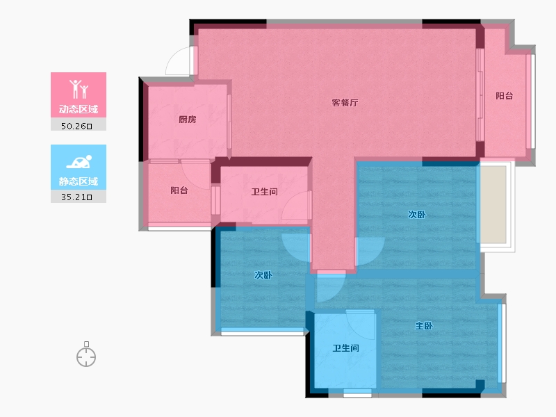 四川省-宜宾市-筠连县景阳挺秀-87.22-户型库-动静分区