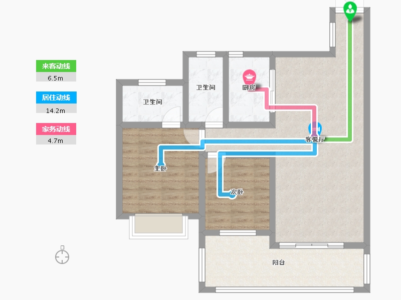 湖南省-邵阳市-上邦华府-110.00-户型库-动静线