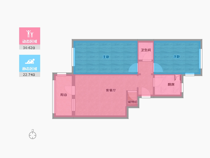 北京-北京市-宣武门外东大街-47.00-户型库-动静分区