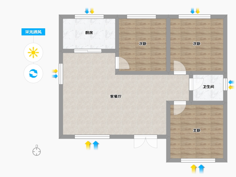 安徽省-阜阳市-自建房-132.00-户型库-采光通风