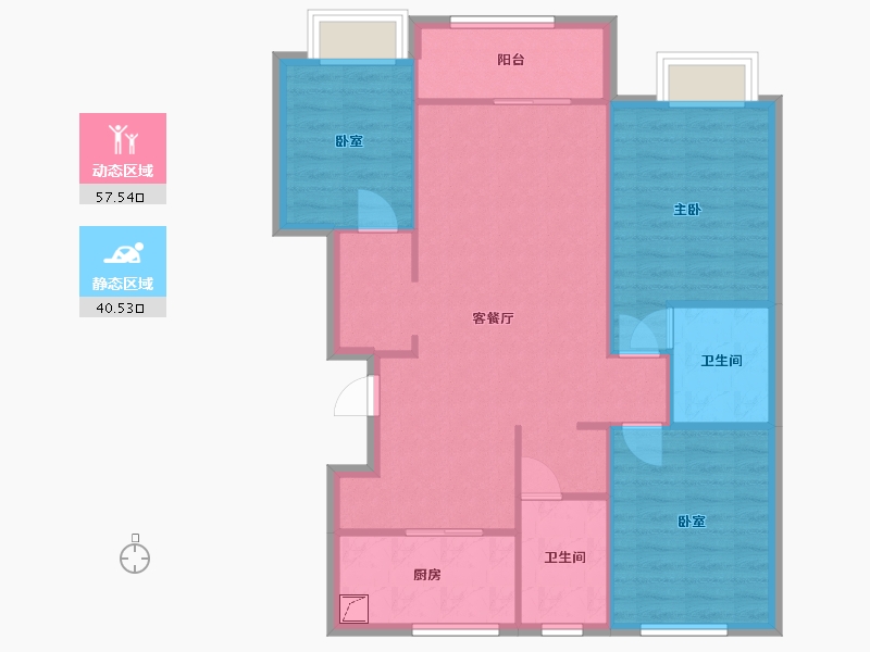 山东省-德州市-阳光一品-98.00-户型库-动静分区