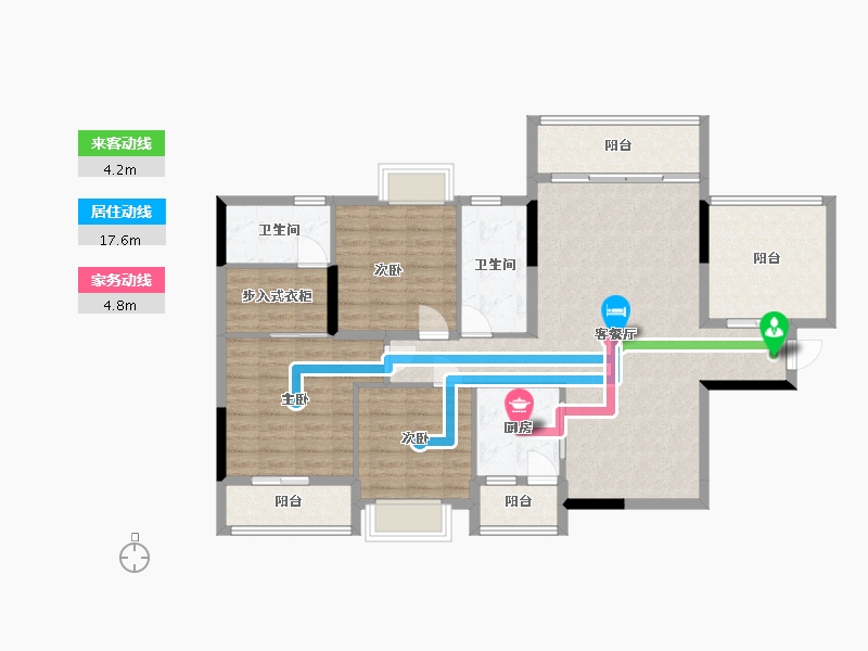 贵州省-毕节市-梦想宜城-116.00-户型库-动静线