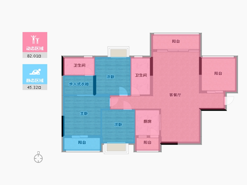 贵州省-毕节市-梦想宜城-116.00-户型库-动静分区