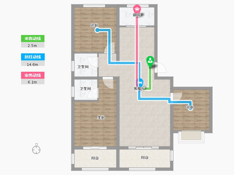 河北省-邢台市-龙溪尊苑-110.00-户型库-动静线