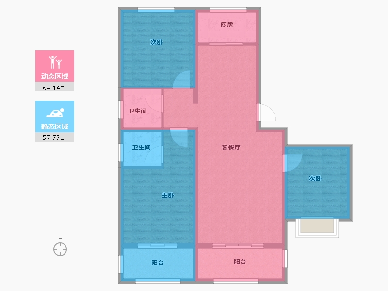 河北省-邢台市-龙溪尊苑-110.00-户型库-动静分区