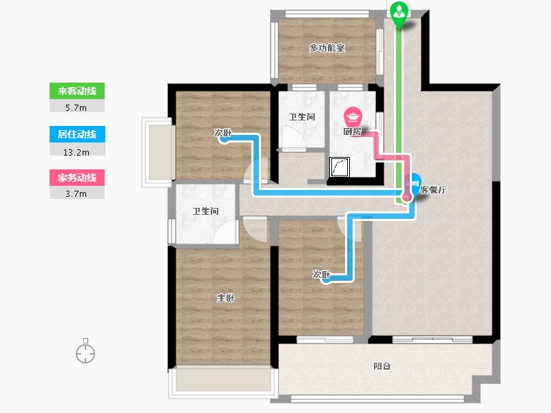 广西壮族自治区-百色市-恒力城-97.00-户型库-动静线