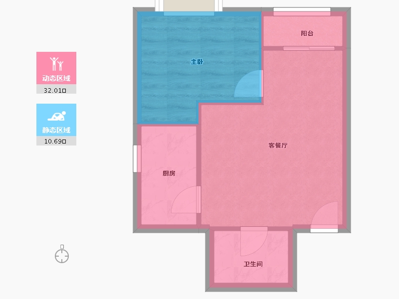 北京-北京市-珠江罗马-45.00-户型库-动静分区