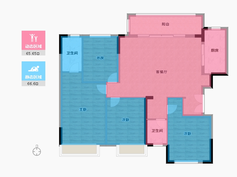 四川省-成都市-成都华润置地琨瑜府-123.00-户型库-动静分区