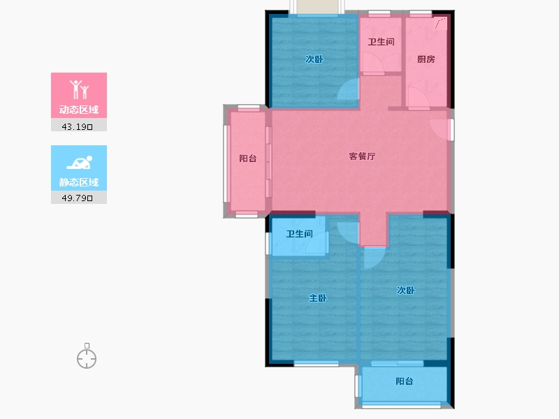 福建省-福州市-新榕金江郡-85.00-户型库-动静分区