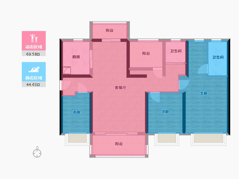 广东省-江门市-碧桂园城市之光-108.00-户型库-动静分区