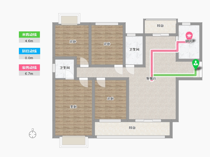 贵州省-遵义市-润扬·思州壹品-120.00-户型库-动静线